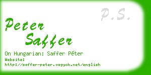 peter saffer business card