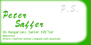 peter saffer business card